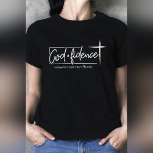 #63 SALE 🛑24 L FINAL PRICE "GOD*FIDENCE" FABULOUS VINTAGE GRAPHIC TEE SH